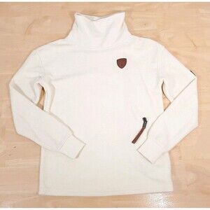 Wanakome Women's Sz XS Cream Ivory Kimberly Cowl Neck Long Sleeve Sweatshirt